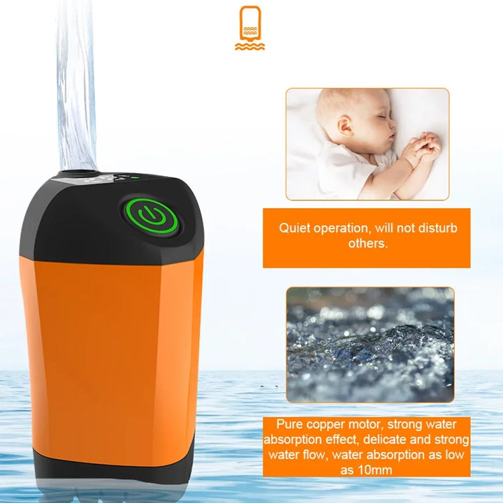 Outdoor Camping Shower IPX7 Waterproof with Digital Display Portable Electric Shower Pump for Hiking Travel Beach Pet Watering